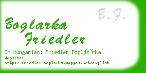boglarka friedler business card